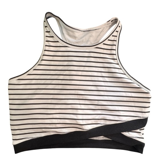 Scorpio Sol Women’s Crossover Black White Sports Bra Size Large - Picture 1 of 9